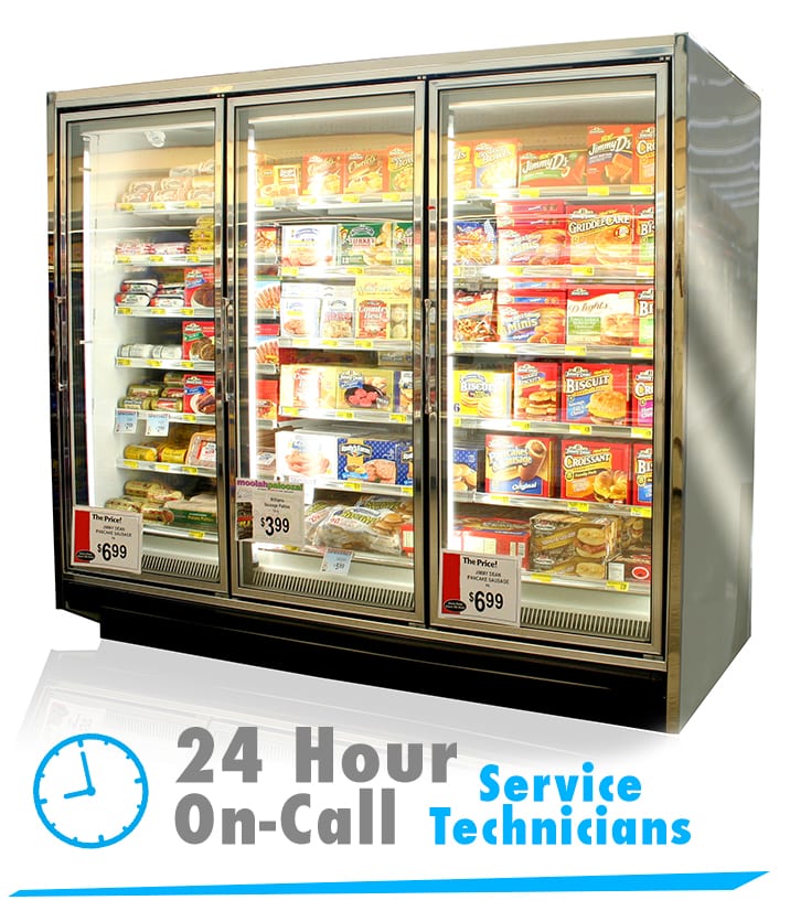 Commercial freezer aisle unit